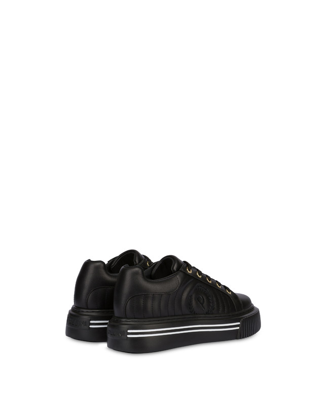 Pollini Sneakers In Vitello Doona Nero Spedizione Gratuita