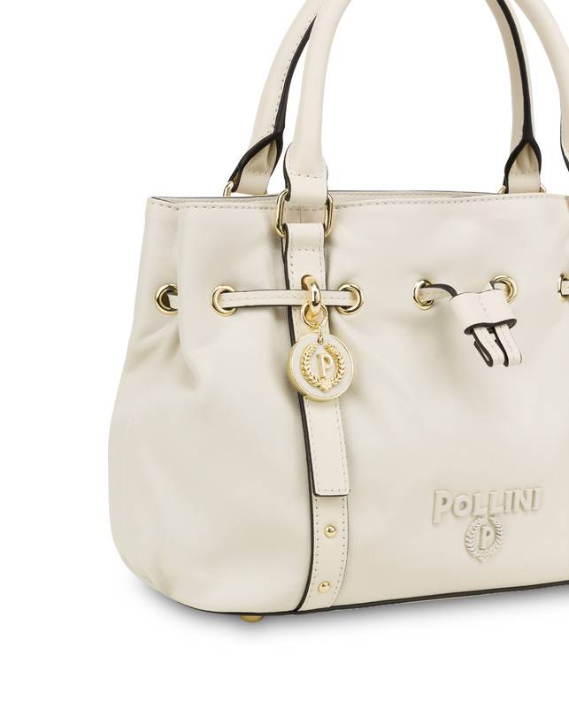 Pollini Piccola Borsa In Nappa Serena Avorio/avorio Vendita Economica