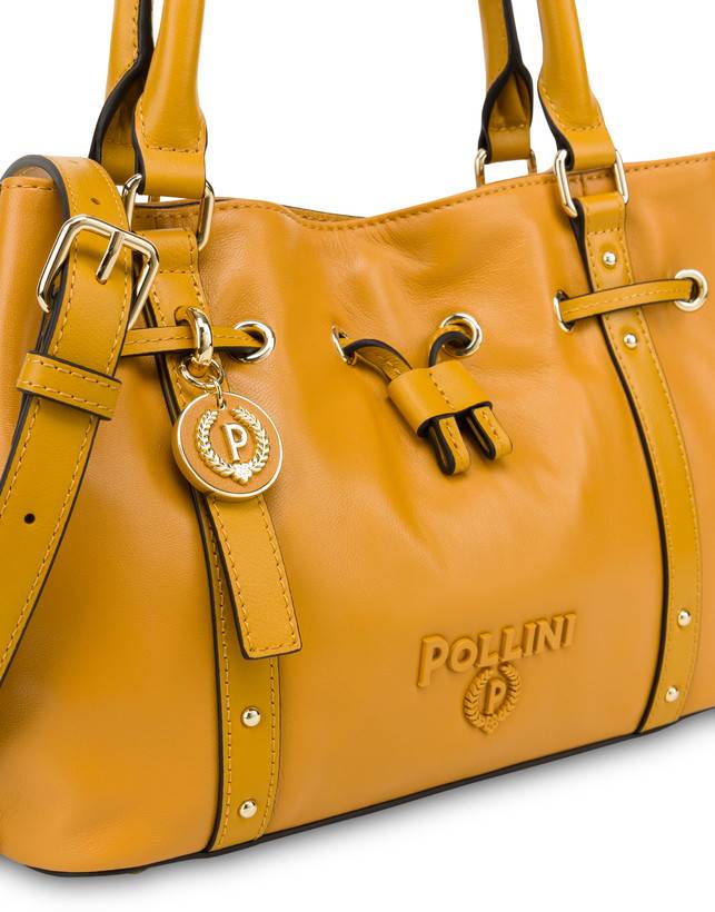 Pollini Piccola Borsa In Nappa Serena Mostarda/mostarda Saldi Di Fabbrica