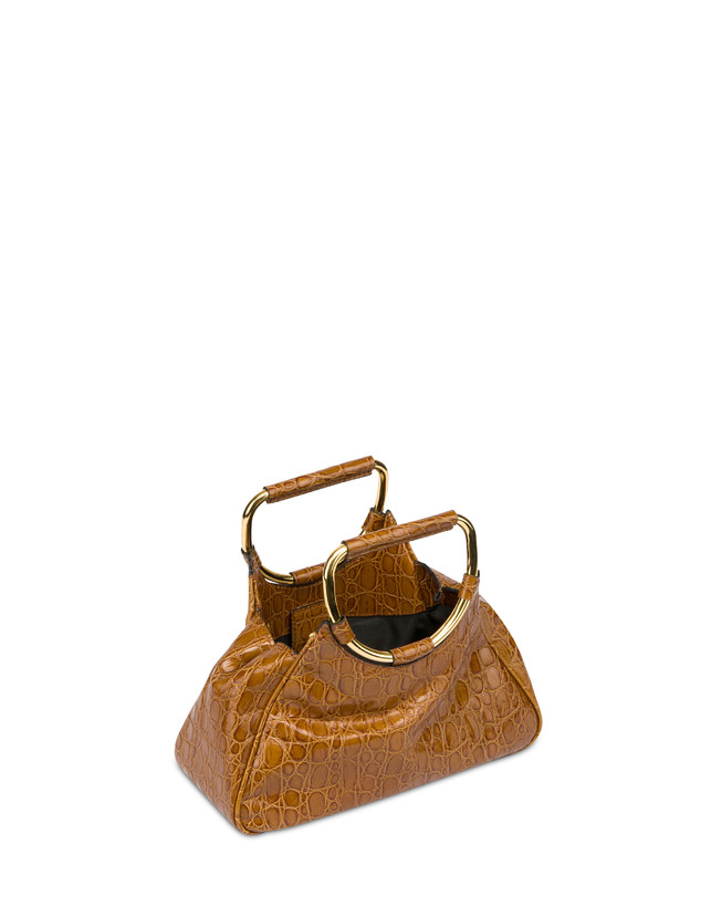 Pollini Clutch In Vitello Stampa Cocco Armour Nuova