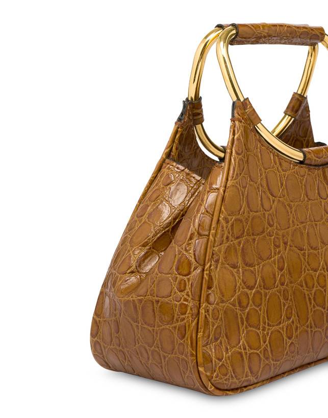 Pollini Clutch In Vitello Stampa Cocco Armour Nuova