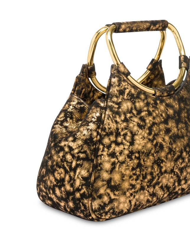 Pollini Clutch In Camoscio Effetto Dorato Armour Moda