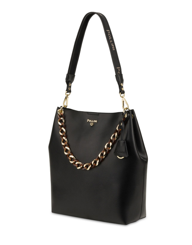 Pollini Hobo Bag Darlene Nero In Linea