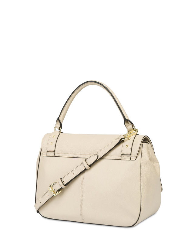 Pollini Borsa Top Handle In Vitello Serena Avorio Qualità