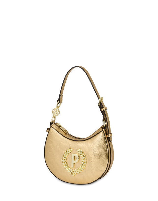 Pollini Mini Hobo Bag Laminata Ibis Oro Qualità Garantita