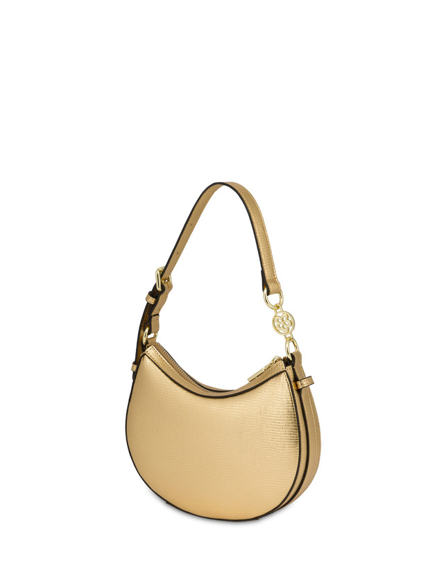 Pollini Mini Hobo Bag Laminata Ibis Oro Qualità Garantita