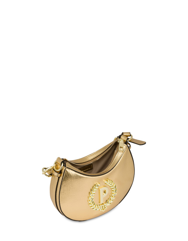 Pollini Mini Hobo Bag Laminata Ibis Oro Qualità Garantita