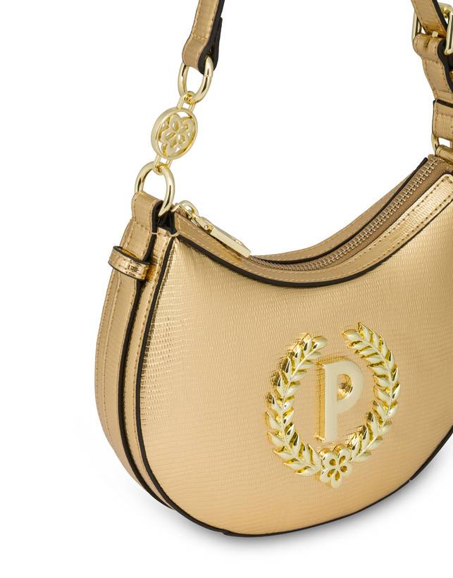 Pollini Mini Hobo Bag Laminata Ibis Oro Qualità Garantita