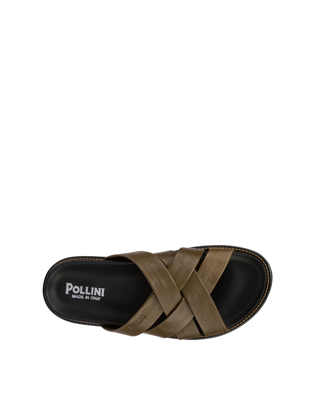 Pollini Ciabatte In Nappa Natural Feeling Militare Affare Del Giorno