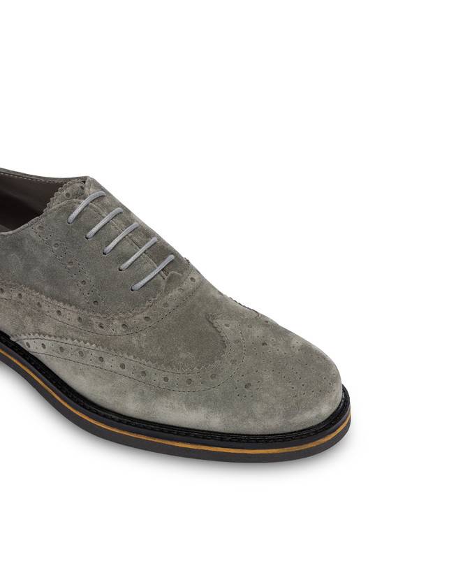 Pollini Derby In Crosta Con Broguering Corinto Grafite Prezzo Ridotto