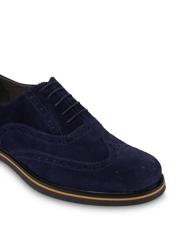 Pollini Derby In Crosta Con Broguering Corinto Blu Sottocosto