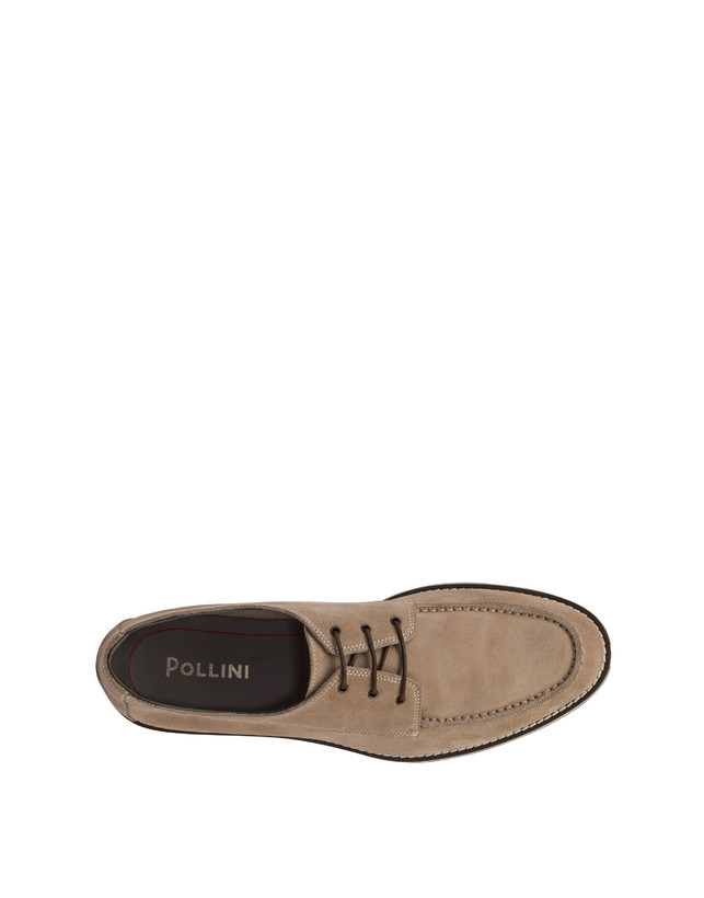 Pollini Derby In Crosta Green Field Beige Saldi