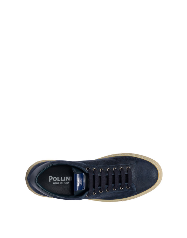 Pollini Sneakers In Crosta Tennis Club Blu Hotsell