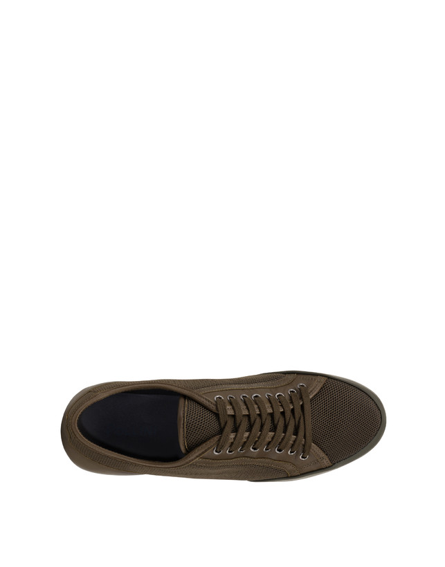 Pollini Sneakers In Vitello E Rete Sporty Driver Militare/militare/militare In Saldo