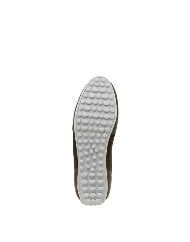 Pollini Sneakers In Vitello E Rete Sporty Driver Militare/militare/militare In Saldo