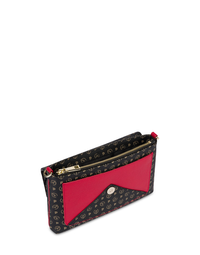Pollini Borsa A Spalla Heritage Logo Classic Nero/lacca In Linea