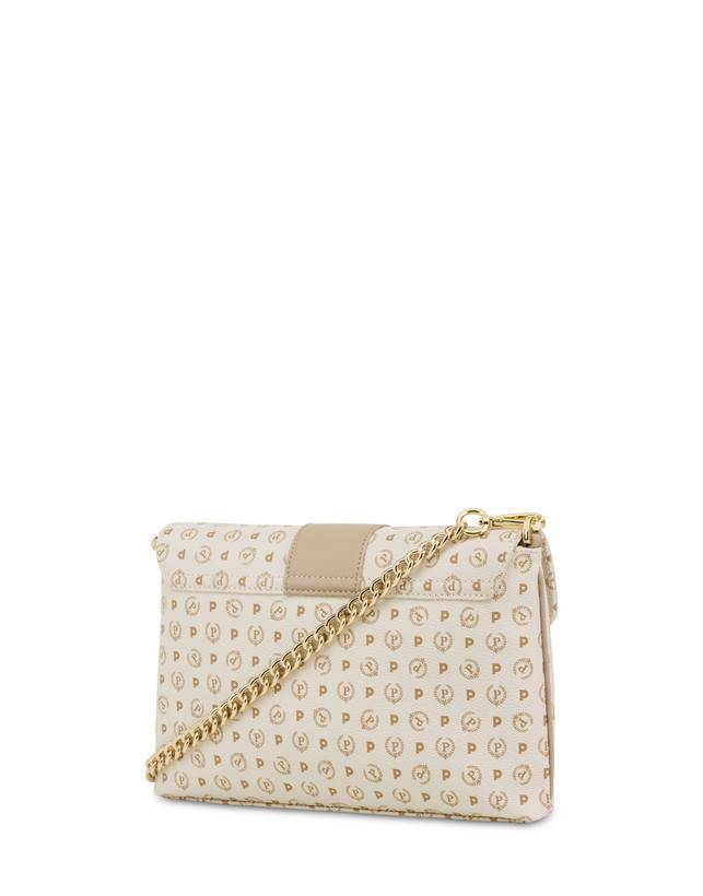 Pollini Borsa A Spalla Heritage Logo Classic Avorio/ghiaccio Nuovo