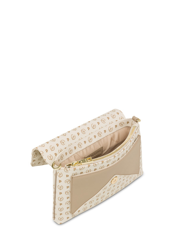 Pollini Borsa A Spalla Heritage Logo Classic Avorio/ghiaccio Nuovo