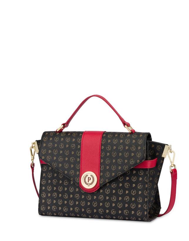 Pollini Borsa A Mano Strutturata Heritage Logo Classic Nero/lacca Qualità