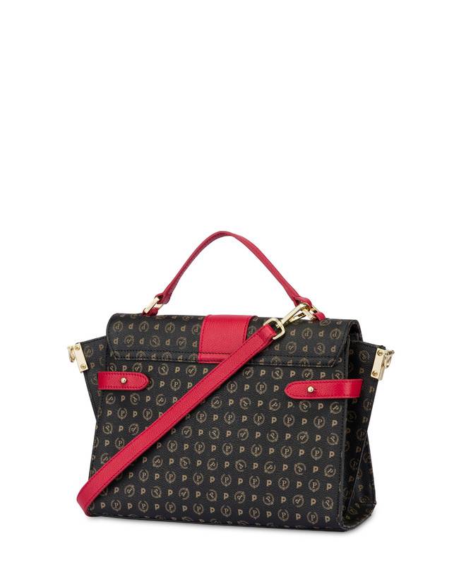 Pollini Borsa A Mano Strutturata Heritage Logo Classic Nero/lacca Qualità