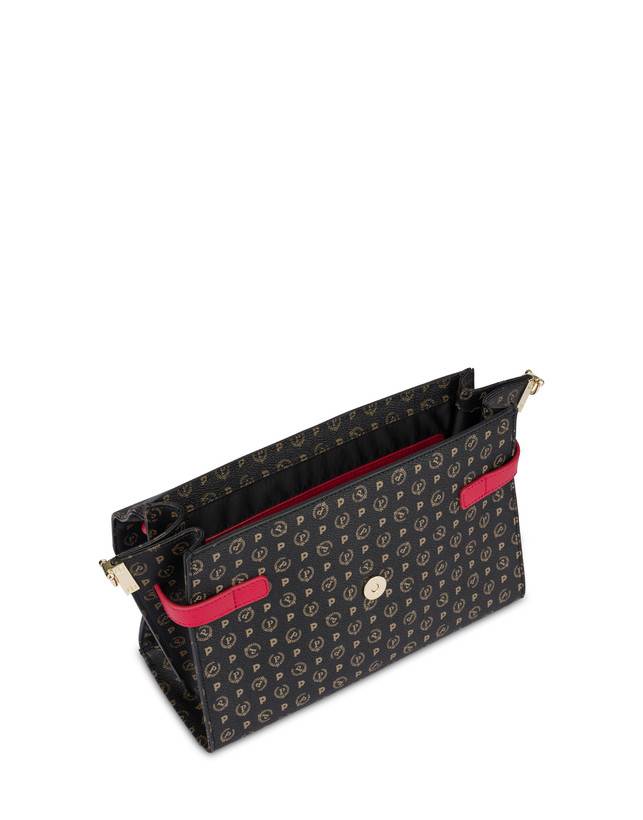Pollini Borsa A Mano Strutturata Heritage Logo Classic Nero/lacca Qualità