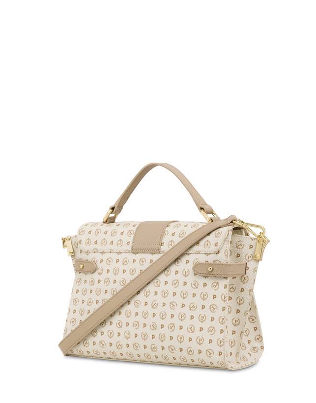 Pollini Borsa A Mano Strutturata Heritage Logo Classic Avorio/ghiaccio I Più Venduti