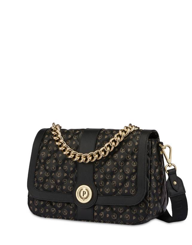 Pollini Borsa A Spalla Heritage Matelassé Nero/nero Spedizione Gratuita