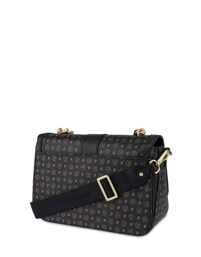 Pollini Borsa A Spalla Heritage Logo Classic Nero/nero Pezzi Unici