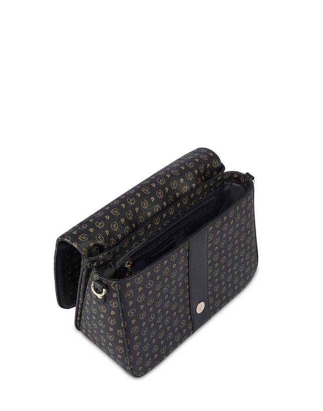 Pollini Borsa A Spalla Heritage Logo Classic Nero/nero Pezzi Unici
