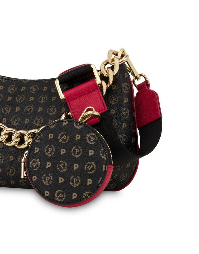 Pollini Borsa A Tracolla Heritage Logo Classic Nero/lacca Fino Al -60%