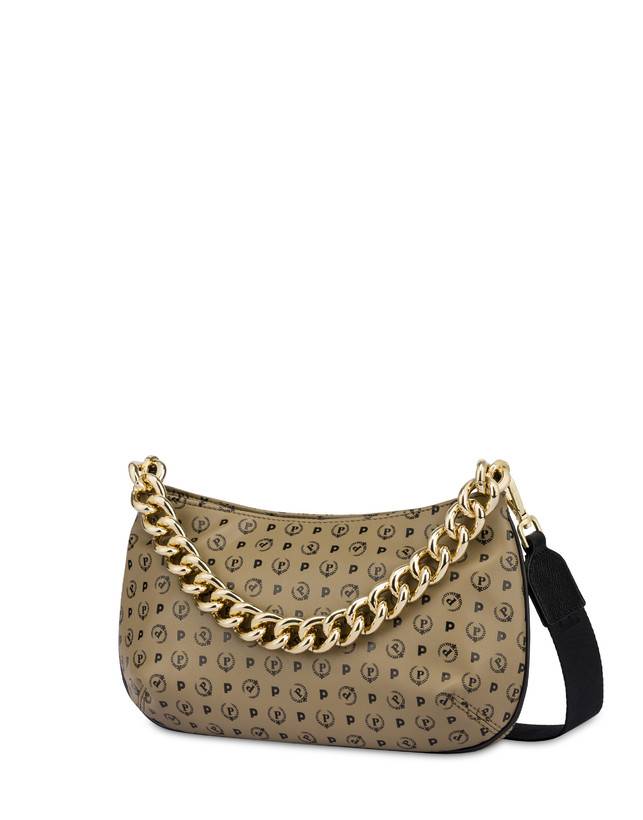 Pollini Borsa A Tracolla Con Catena Heritage Soft Touch Taupe/nero Affare Del Giorno