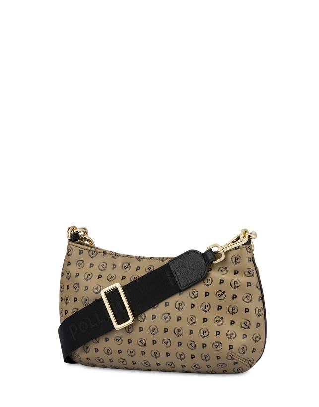 Pollini Borsa A Tracolla Con Catena Heritage Soft Touch Taupe/nero Affare Del Giorno