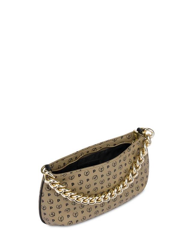 Pollini Borsa A Tracolla Con Catena Heritage Soft Touch Taupe/nero Affare Del Giorno