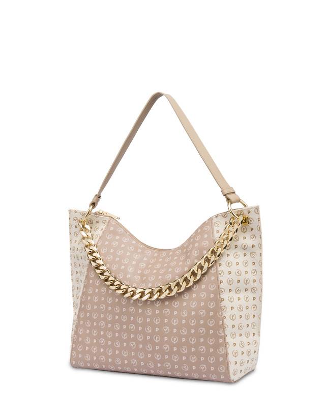 Pollini Tote Bag In Pvc Heritage Soft Touch Avorio/beige/ghiaccio Prezzo Ridotto