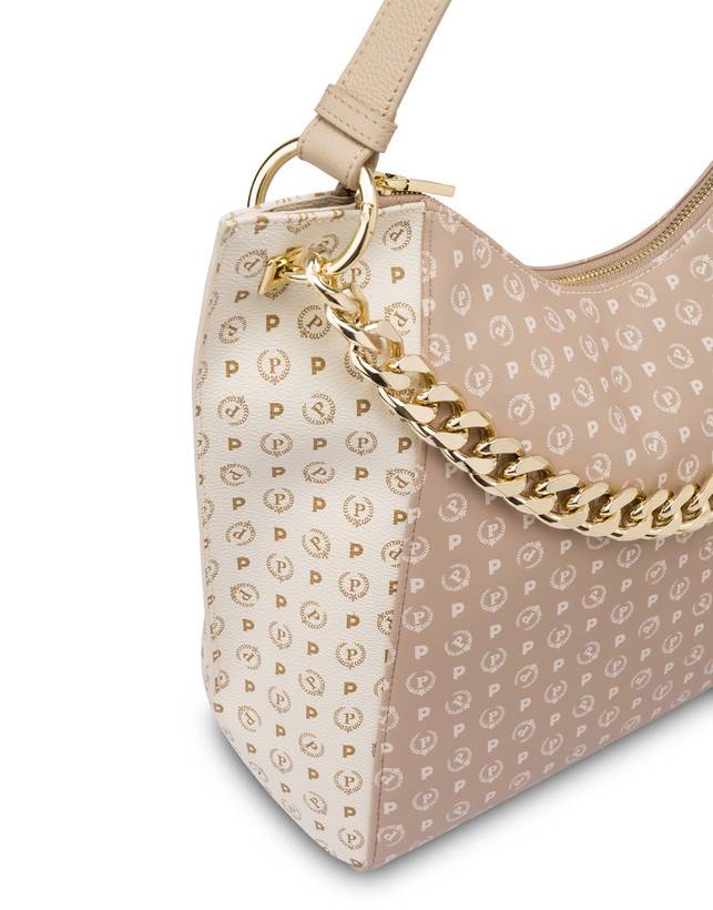 Pollini Tote Bag In Pvc Heritage Soft Touch Avorio/beige/ghiaccio Prezzo Ridotto