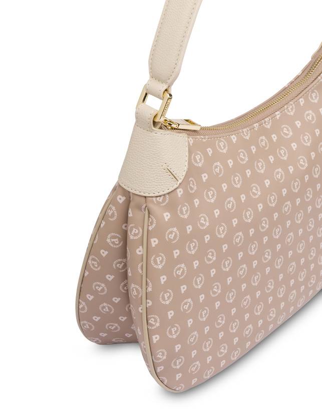 Pollini Borsa A Spalla In Pvc Heritage Soft Touch Beige/avorio Fornitura limitata