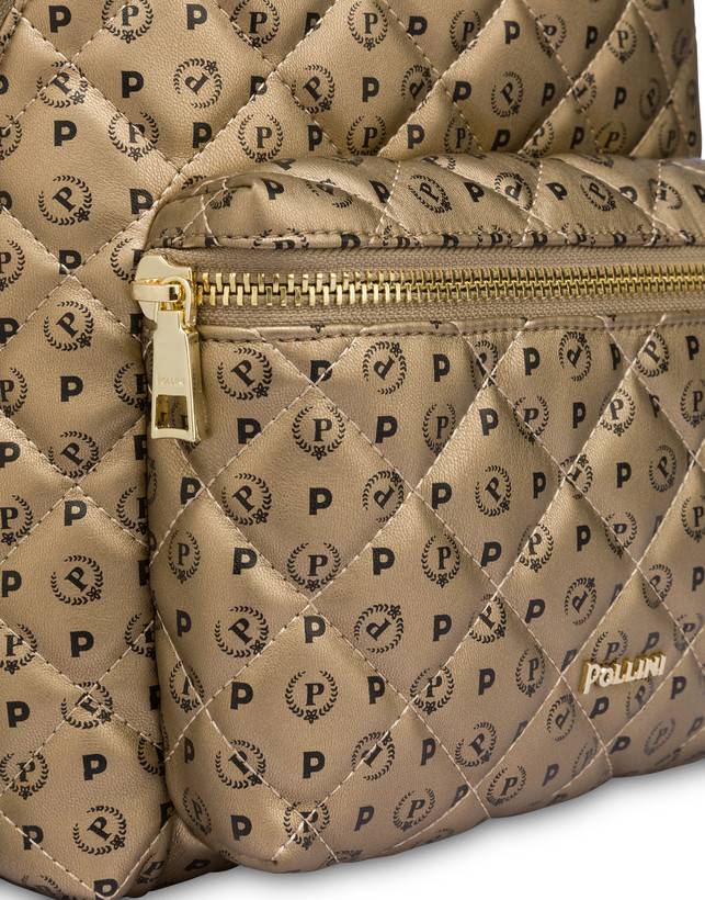 Pollini Zaino Heritage Matelassé Oro/nero Moda
