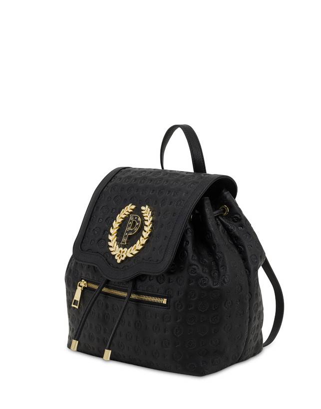 Pollini Zaino Heritage Logo Embossed Nero 2025