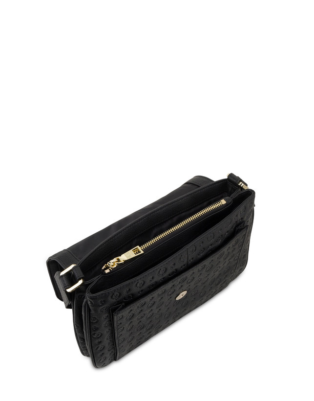 Pollini Borsa A Tracolla Heritage Logo Embossed Nero Nuovo