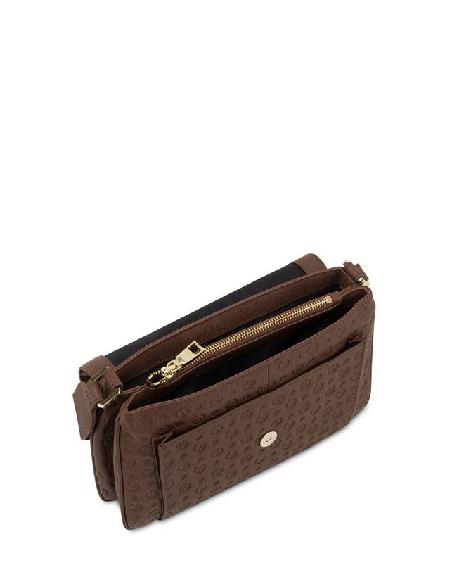 Pollini Borsa A Tracolla Heritage Logo Embossed Marrone Qualità