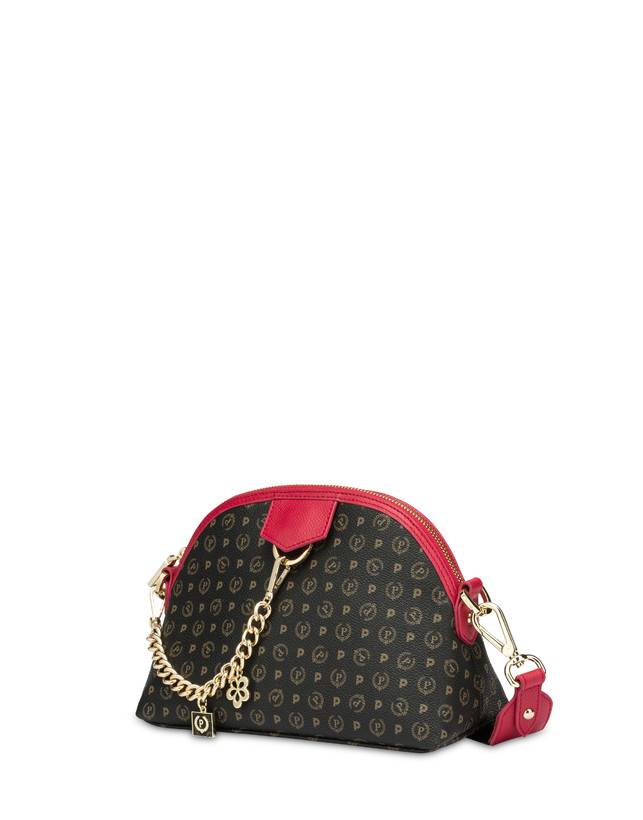 Pollini Borsa A Tracolla Heritage Logo Classic Nero/lacca Promozione