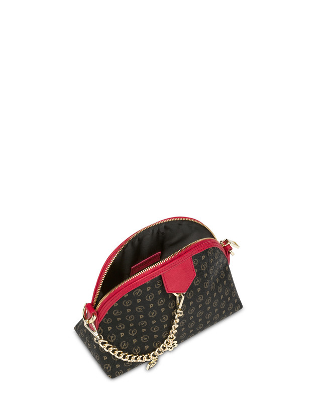 Pollini Borsa A Tracolla Heritage Logo Classic Nero/lacca Promozione