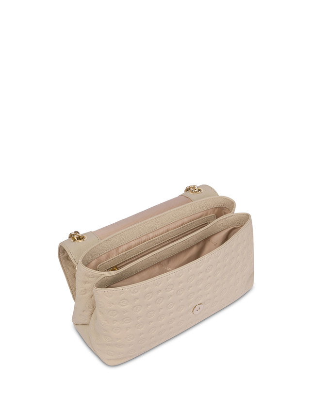 Pollini Borsa A Spalla Heritage Logo Embossed Avorio 50% di sconto con spedizione gratuita