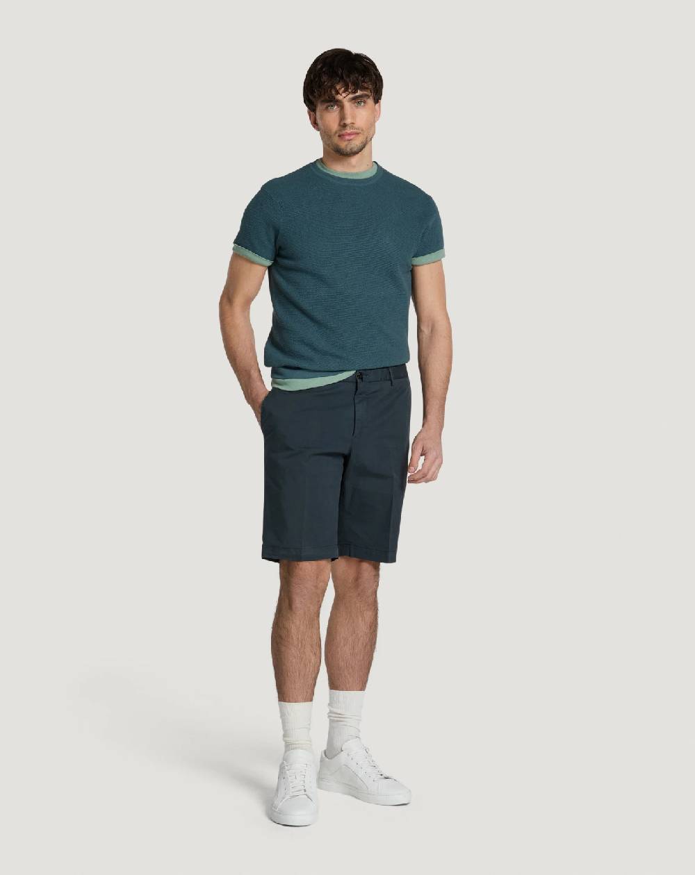 Pt Torino Bermuda in gabardina stretch Nuovo