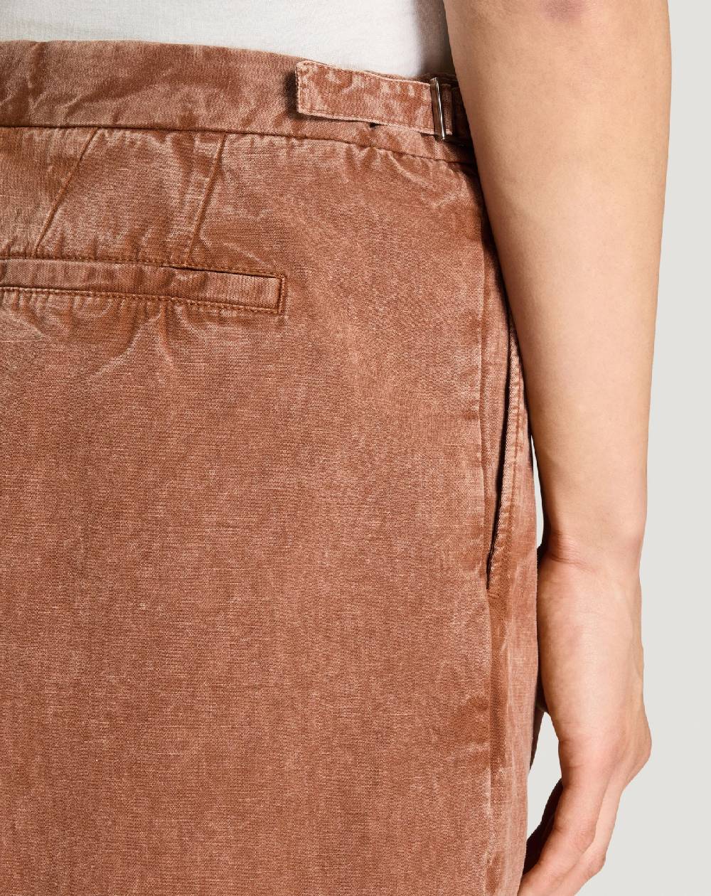 Pt Torino Bermuda in twill di cotone e lino Qualità
