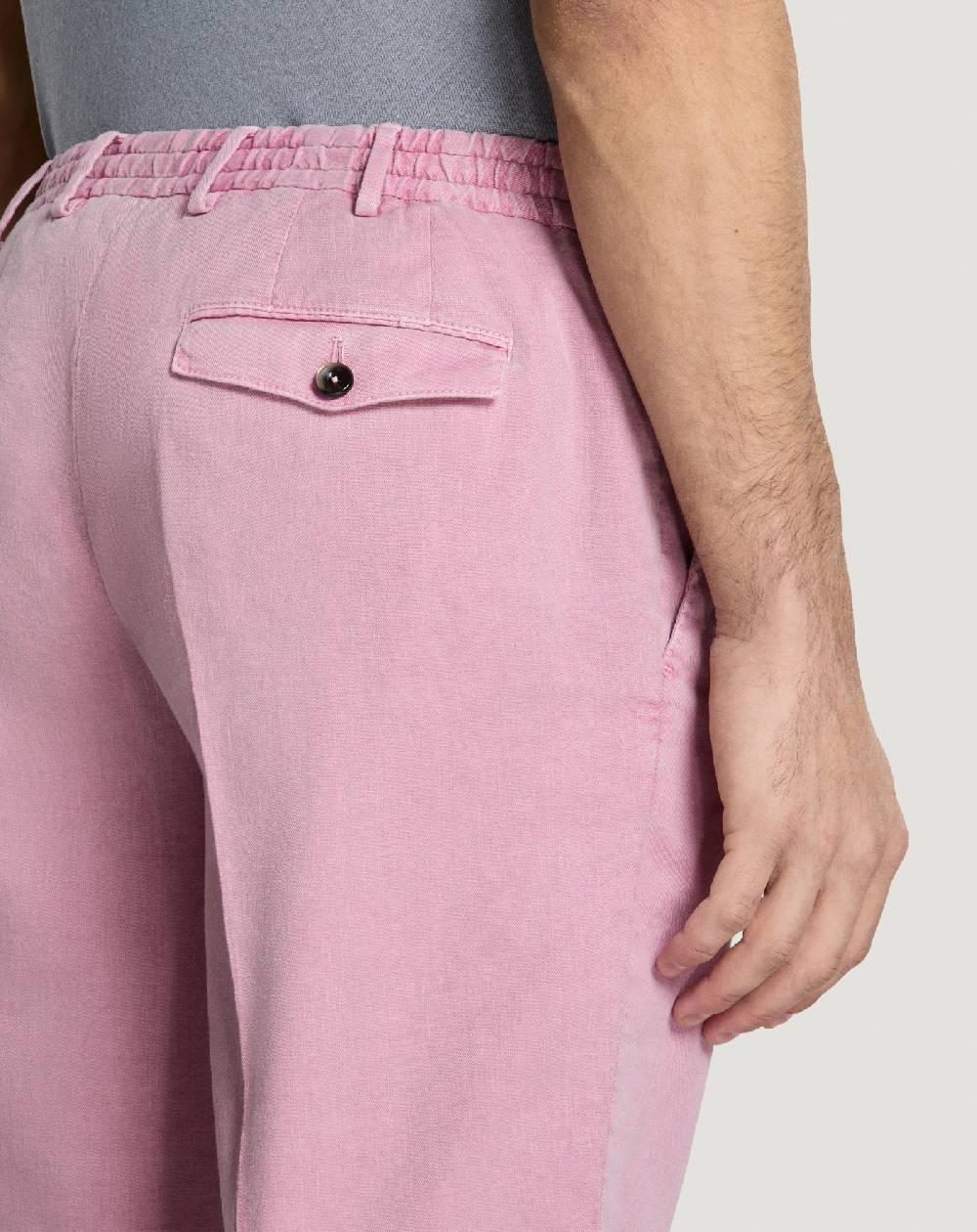 Pt Torino Bermuda in lino stretch délavé Qualità Garantita
