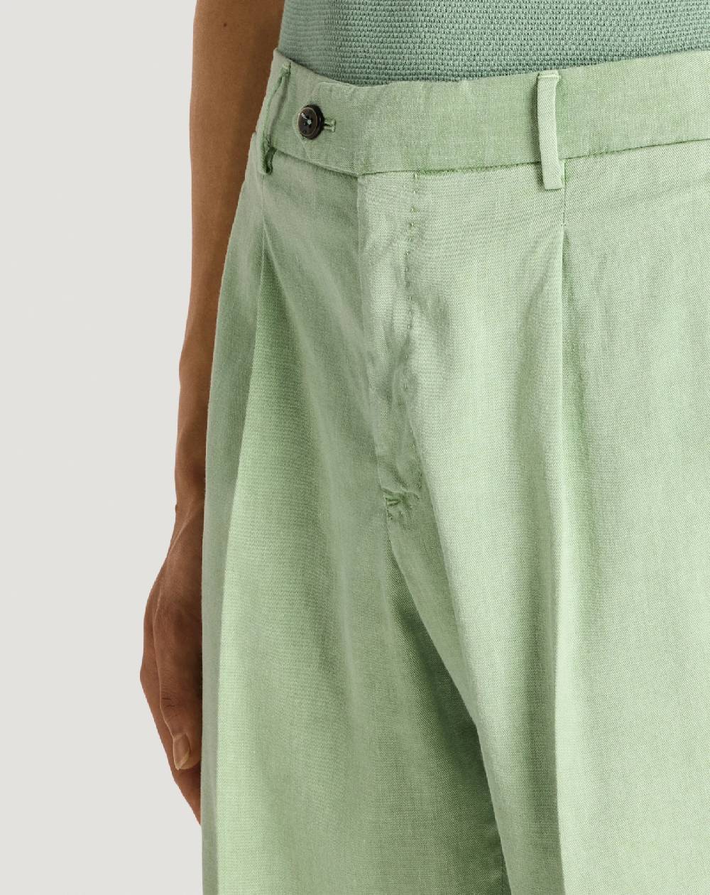 Pt Torino Bermuda in lino stretch délavé Fino Al -60%