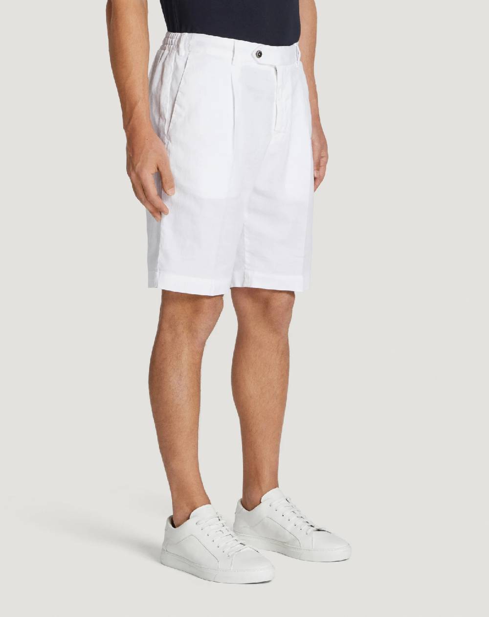 Pt Torino Bermuda in lino stretch délavé Sconto