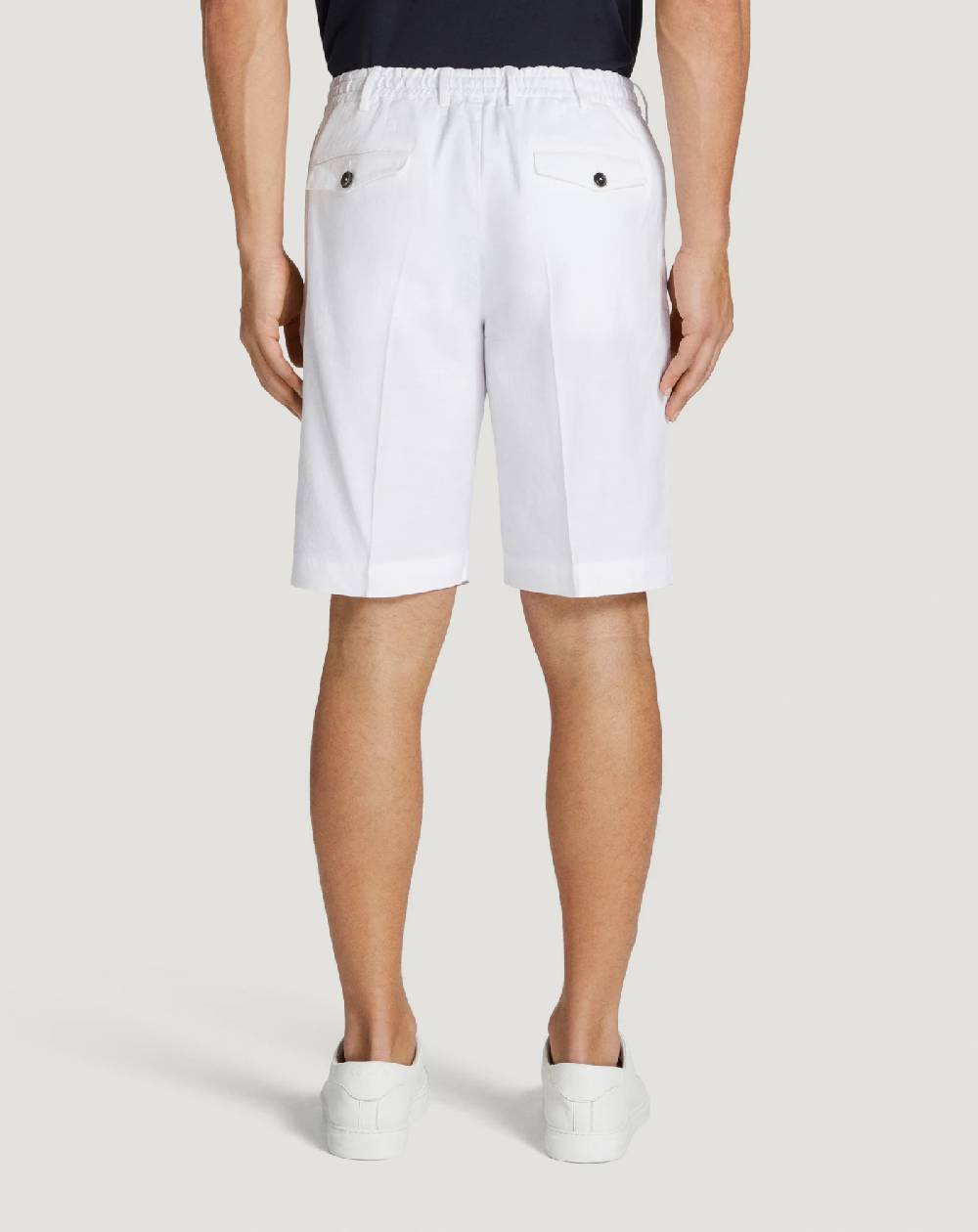 Pt Torino Bermuda in lino stretch délavé Sconto