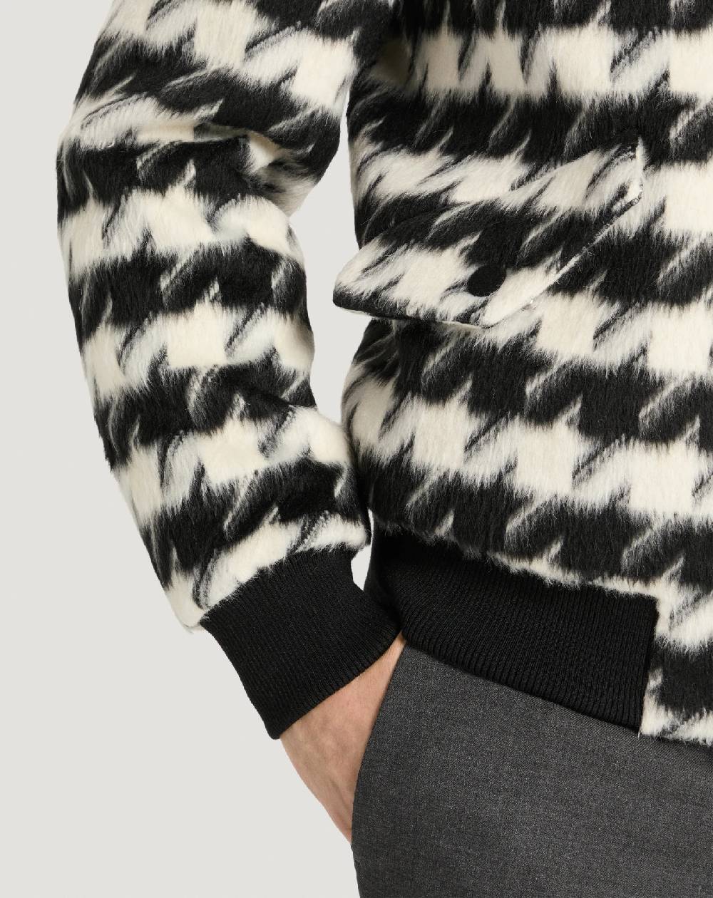 Pt Torino Bomber in velour pied-de-poule Vendite Flash
